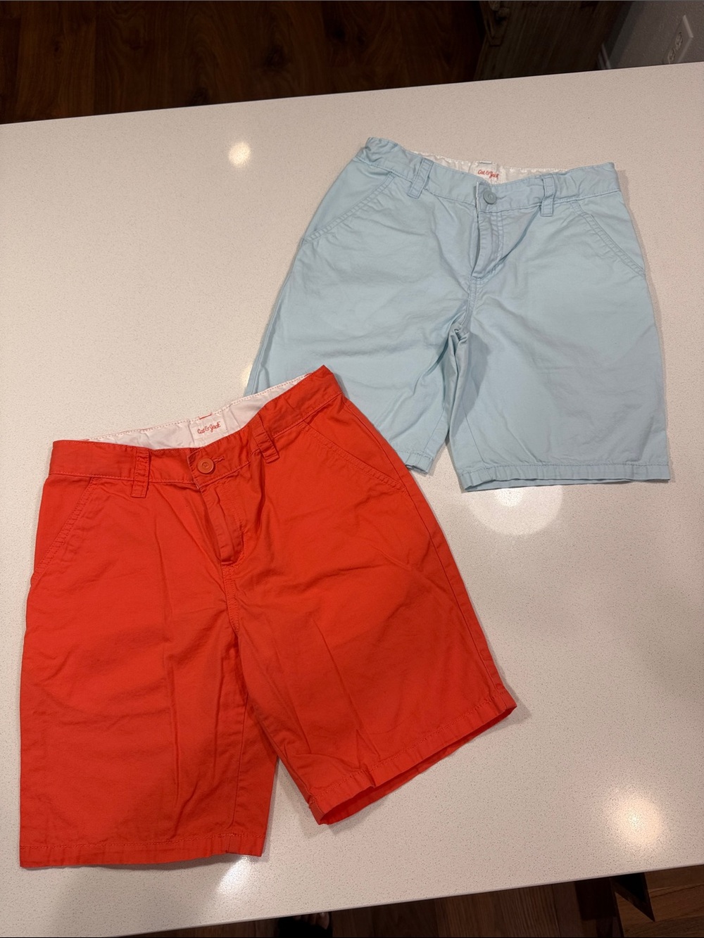 Cat & Jack Kids Shorts - Coral and Light Blue Bermuda style